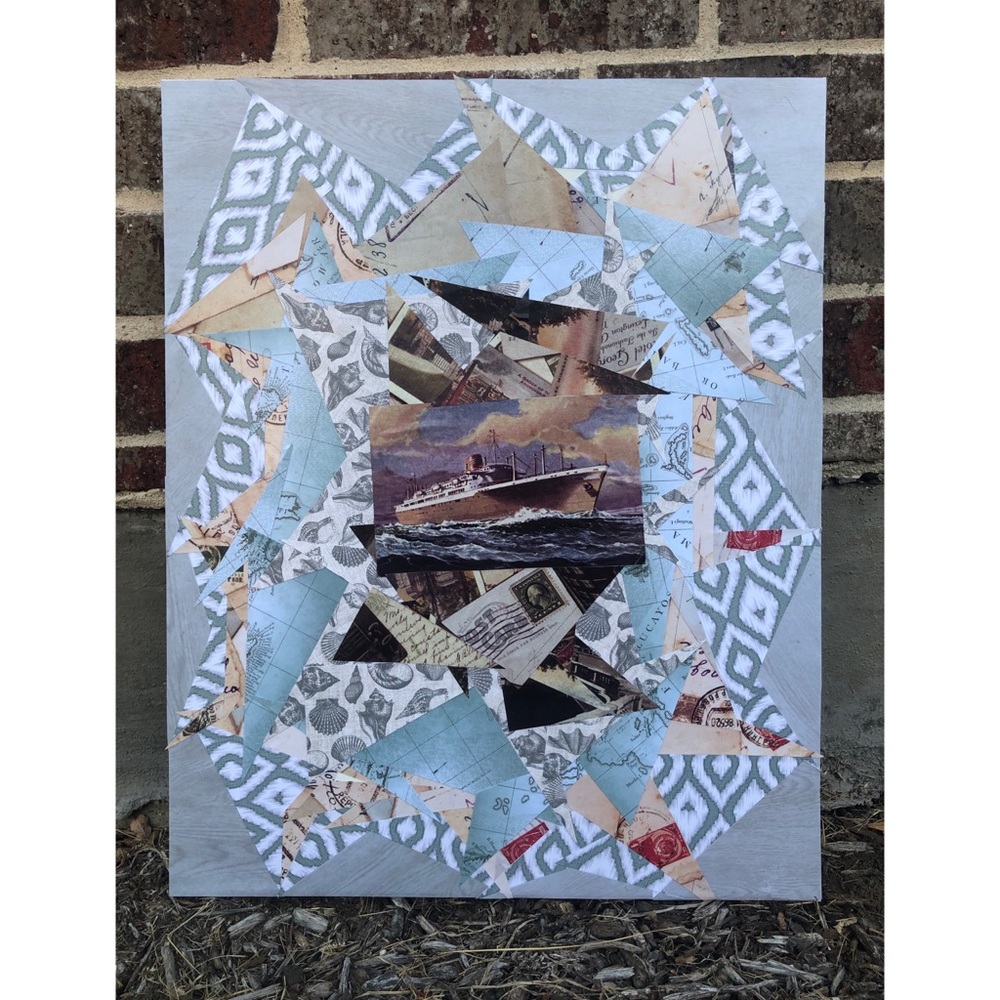 ✨Original Handmade Analog Collage on Canvas✨